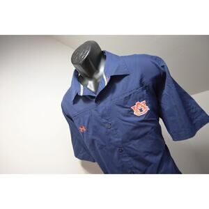 Under Armour Auburn Tigers HeatGear Fishing Button Up Shirt Mens Sz Large